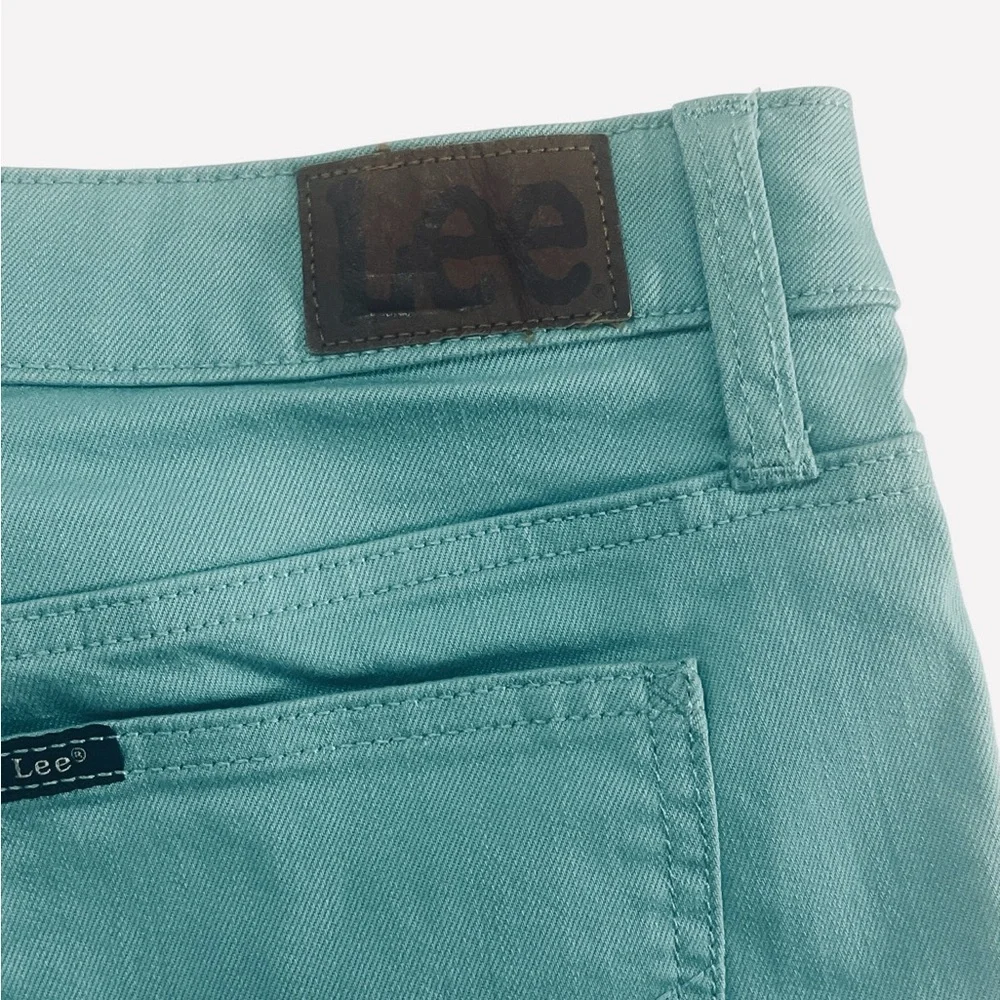 Lee Women's Light Turquoise Denim Midrise 5